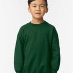 Gildan Heavy Blend Youth Sweatshirt, Long Sleeve Crewneck Sweater, Classic Fit Pullover