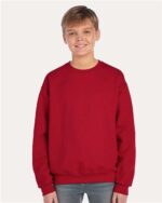JERZEES -NuBlend Youth Crewneck Sweatshirt, Long Sleeve Pullovers, Casual Youth Sweater