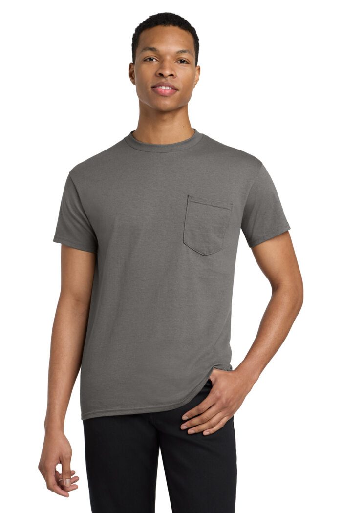 Gildan Heavy Cotton 100% Cotton Pocket T-Shirt - Image 1