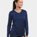 Holloway - Women's Momentum Long Sleeve T-Shirt, V-Neck Tee
