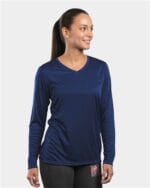 Holloway - Women's Momentum Long Sleeve T-Shirt, V-Neck Tee