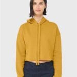 BELLA + CANVAS - Women's Crop Fleece Hoodie, Lightweight Long Sleeve Hooded Sweatshirt