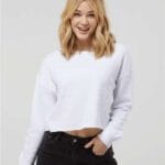 Independent Trading Co. Women's Lightweight Crop Crewneck Sweatshirt