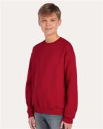 JERZEES -NuBlend Youth Crewneck Sweatshirt, Long Sleeve Pullovers, Casual Youth Sweater - Image 2