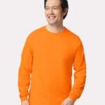 Gildan Hi Viz Ultra Cotton Long Sleeve T-Shirt, Safety Workwear,S-5XL