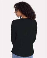 Next Level Women's Cotton Long Sleeve T-Shirt, Classic Fit Crewneck Tee, XS - 3XL - Image 3