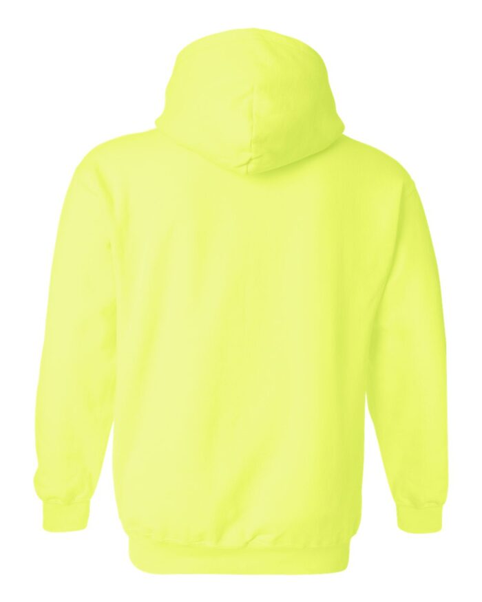 Hi Viz Gildan Heavy Blend Hooded Sweatshirt - 18500 - Image 7