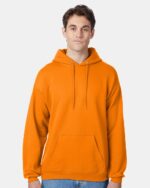Hi Viz Hanes - Ecosmart Hooded Sweatshirt - P170-Work Wear - Image 6