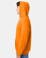 Hi Viz Hanes - Ecosmart Hooded Sweatshirt - P170-Work Wear - Image 5