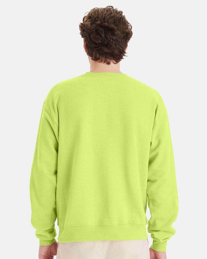 Hanes High Visibility Ecosmart Crewneck Sweatshirt - P160, Safety Workwear. - Image 7