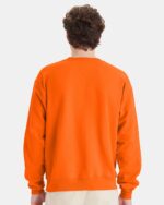 Hanes High Visibility Ecosmart Crewneck Sweatshirt - P160, Safety Workwear. - Image 3