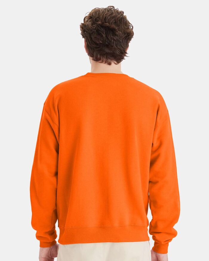 Hanes High Visibility Ecosmart Crewneck Sweatshirt - P160, Safety Workwear. - Image 3