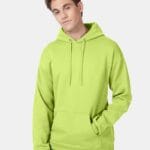 Hi Viz Hanes - Ecosmart Hooded Sweatshirt - P170-Work Wear