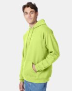 Hi Viz Hanes - Ecosmart Hooded Sweatshirt - P170-Work Wear - Image 2