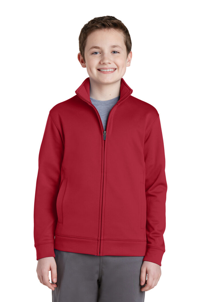Sport-Tek Youth Sport-Wick Fleece Full-Zip Jacket - Image 1