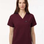 Jaanuu - Women's Rhena Essential 1-Pocket Scrub Classic fit V-Neck Top