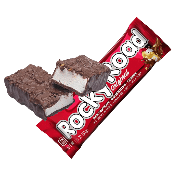 Rocky Road Bar, Milk Chocolate Coated Marshmallow with Cashew - Image 2